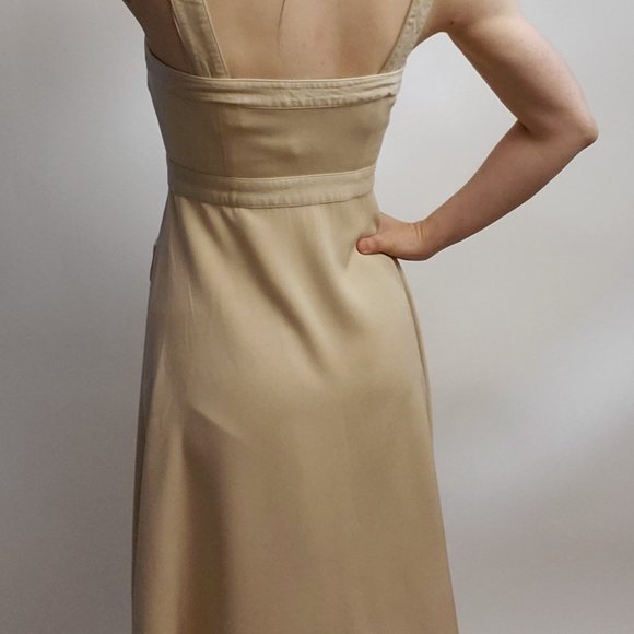 new Forever 21 Tan Rayon button up tan safari trench summer dress XS - Picture 3 of 3